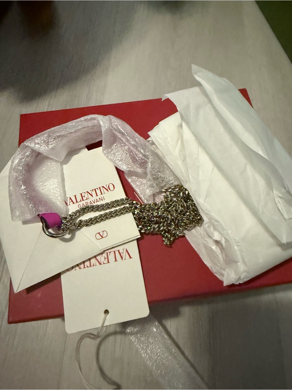Valentino Garavani Hot Pink Studded Wristlet Clutch - Picture 3 of 3